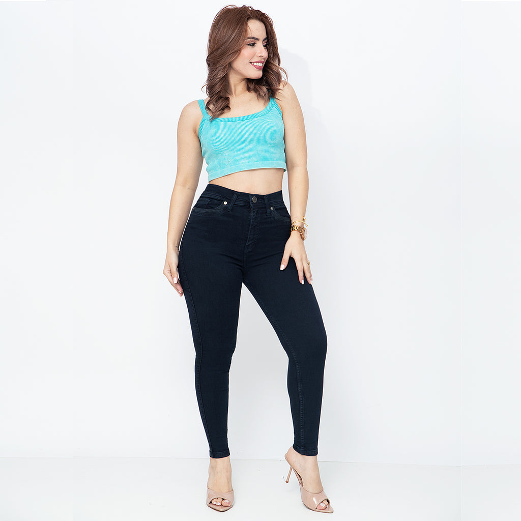 DAMA TIRO ALTO SKINNY PN C/B
