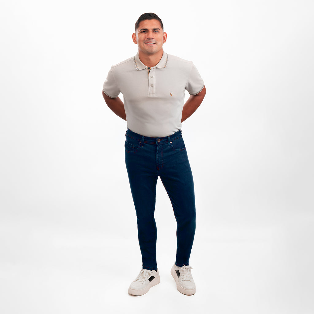 Caballero Skinny Jeans Comfort Turqueza