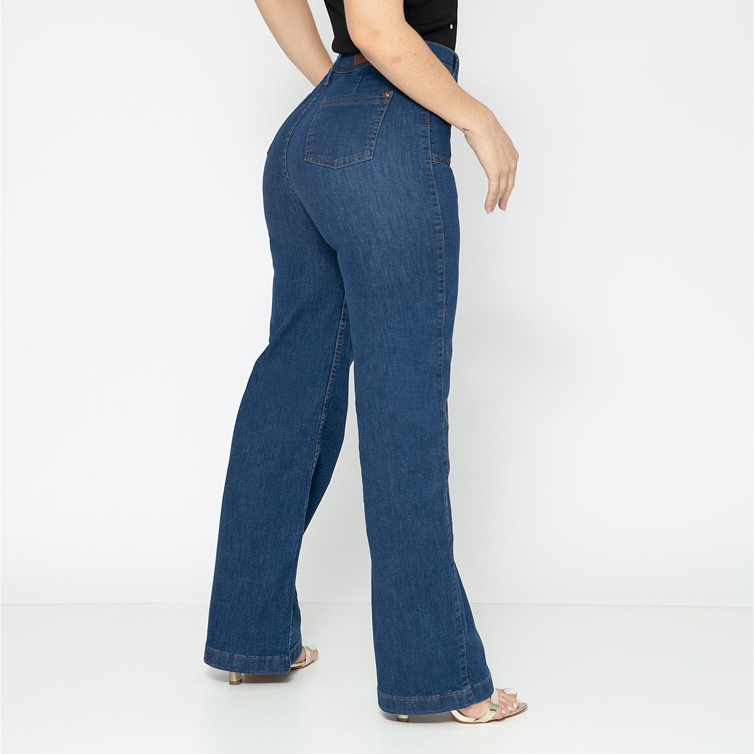 DAMA JEANS PALAZZO C/B