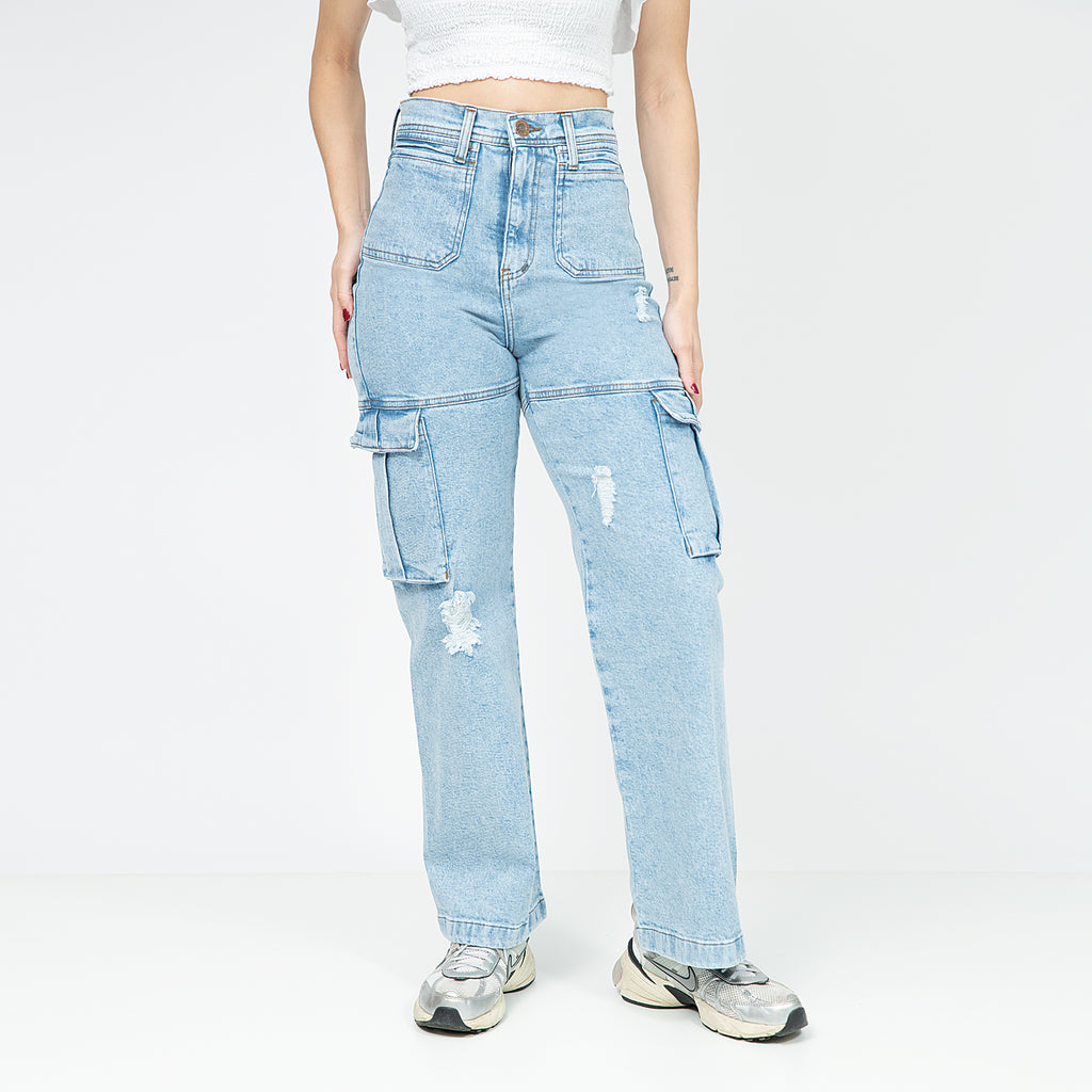 DAMA CARGO PANTS CON ROTURA